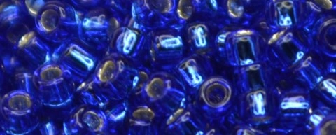 (image for) TOHO Size 15/o Round Seed Bead-Cobalt Blue Silver Lined. 15T28-100