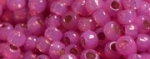 (image for) TOHO 11/o Round Seed Bead-Hot Pink Opal Silver Lined PermaFinish #11TPF2107-250