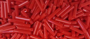 TOHO Size 3 Bugle Bead. 9mm Length-Light Red Opaque. 100 Gram Bag (image for) TOHO Size 3 Bugle Bead. 9mm Length-Light Red Opaque. 100 Gram Bag