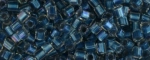 (image for) TOHO Size 8/o Hexagon Shape Seed Bead-Blue Lined Crystal Rainbow * 100 Gram Bag