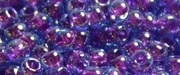 (image for) TOHO Size 8/o Round Seed Bead-Purple Lined Aqua Transparent. 8T252-250