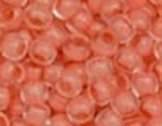 (image for) TOHO Size 11/o Round Seed Bead-Salmon Lined Crystal Rainbow Matte. 11T779FM-100