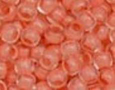 (image for) TOHO Size 11/o Round Seed Bead-Salmon Lined Crystal Rainbow Matte. 11T779FM-100