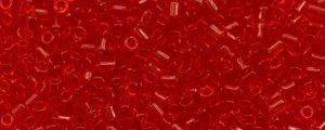 (image for) TOHO Size 1/2 Bugle Bead. 2mm Length-Ruby Hyacinth Transparent. 100 Gram Bag