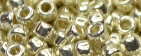(image for) TOHO Size 15/o Round Seed Bead-Silver Galvanized PermaFinish #15TPF558-100