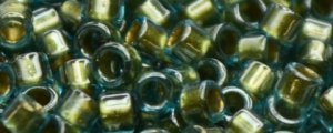 TOHO Aiko-Metallic Green Lined Aqua Transparent TB-284-50 (image for) TOHO Aiko-Metallic Green Lined Aqua Transparent TB-284-50