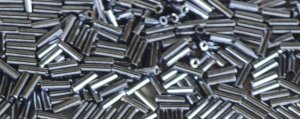 TOHO Size 2 Bugle Bead. 6mm Length-Hematite Metallic. 100 Gram Bag (image for) TOHO Size 2 Bugle Bead. 6mm Length-Hematite Metallic. 100 Gram Bag