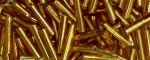 (image for) TOHO Size 3 Bugle Bead. 9mm Length-Dark Topaz Silver Lined. 100 Gram Bag