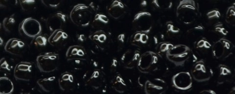 (image for) TOHO Size 15/o Round Seed Bead-Jet Black Opaque. 15T49-100