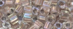 (image for) TOHO 3mm Cube-Rose Lined Crystal Rainbow #T3C267-100