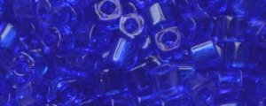TOHO 1.5mm Cube Shape Seed Beads-Cobalt Blue Transparent * 100 Gram Bag (image for) TOHO 1.5mm Cube Shape Seed Beads-Cobalt Blue Transparent * 100 Gram Bag