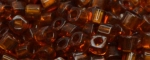 (image for) TOHO 2mm Cube Shape Seed Beads-Smoke Topaz Transparent