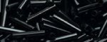 (image for) TOHO Size 3 Bugle Bead. 9mm Length-Jet Black Opaque. 100 Gram Bag