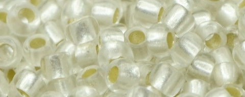 (image for) TOHO Size 15/o Round Seed Bead-Crystal Silver Lined Matte. 15T21F-100