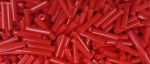 (image for) TOHO Size 3 Bugle Bead. 9mm Length-Light Red Opaque. 100 Gram Bag