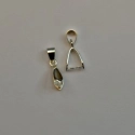 (image for) Silver Plate-15x4x9mm Leaf Pinch Bails