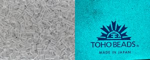 TOHO 11/o Round Seed Bead-Glow in the Dark Crystal / Bright Blue. 11T2711-100 (image for) TOHO 11/o Round Seed Bead-Glow in the Dark Crystal / Bright Blue. 11T2711-100