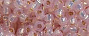 (image for) TOHO 11/o Round Seed Bead-Light Pink Opal Silver Lined PermaFinish. 11TPF2120-250