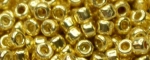 (image for) TOHO Size 15/o Round Seed Bead-Gold Galvanized PermaFinish. 15TPF557-100