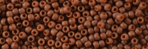TOHO 11/o Round Seed Bead. Semi-Glazed Burnt Sienna # 11T2610F-250 (image for) TOHO 11/o Round Seed Bead. Semi-Glazed Burnt Sienna # 11T2610F-250