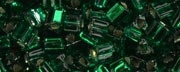 (image for) TOHO Size 11/o Triangle Shape Seed Bead-Emerald Green Silver Lined * 100 Gram Bag