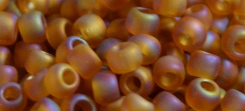 (image for) TOHO Size 8/o Round Seed Bead-Dark Topaz Transparent Rainbow Matte. 8T162CF-250