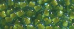 (image for) TOHO 11/o Round Seed Bead-Lime Green Lined Aqua Transparent. 11T307-250