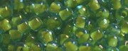 (image for) TOHO 11/o Round Seed Bead-Lime Green Lined Aqua Transparent. 11T307-250