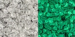 (image for) TOHO 11/o Round Seed Bead-Glow in the Dark Crystal / Bright Green. 11T2710-100