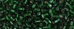 (image for) TOHO Size 8/o Hexagon Shape Seed Bead-Emerald Green Silver Lined. * 100 Gram Bag