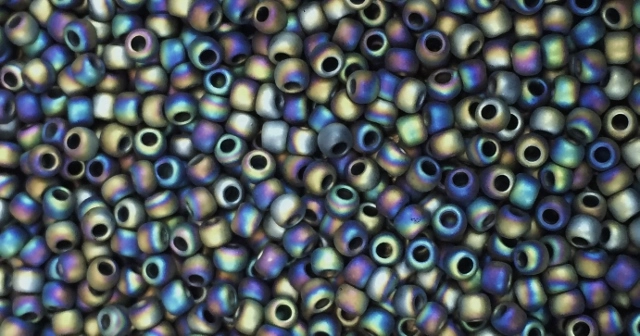 (image for) TOHO 11/o Round Seed Bead. Semi-Glazed Rainbow Black # 11T2642F-100