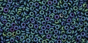 TOHO 11/o Demi Precision Round Seed Bead, Teal Iris Metallic Matte, color #11TD-706-50 (image for) TOHO 11/o Demi Precision Round Seed Bead, Teal Iris Metallic Matte, color #11TD-706-50