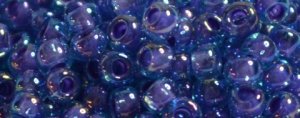 TOHO 11/o Round Seed Bead-Purple Lined Cobalt Rainbow #11T1837-250 (image for) TOHO 11/o Round Seed Bead-Purple Lined Cobalt Rainbow #11T1837-250