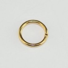 (image for) Gold Finish Brass - 8x1mm Soldered Jump Rings - 500 pk