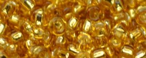 (image for) TOHO Size 15/o Round Seed Bead-Topaz Silver Lined. 15T22B-100