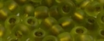 (image for) TOHO 6/o Round Seed Bead-Bronze Lined Peridot Rainbow Matte. 6T996FM-250