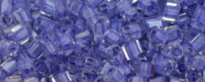 TOHO 1.5mm Cube Shape Seed Beads-Lilac Lined Crystal (image for) TOHO 1.5mm Cube Shape Seed Beads-Lilac Lined Crystal