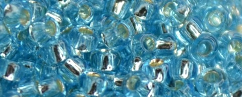 (image for) TOHO Size 15/o Round Seed Bead-Light Aqua Silver Lined. 15T23-100