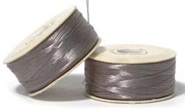 (image for) Nymo Size B-Grey-Tube of Ten, 72 Yard Bobbins
