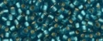 (image for) TOHO Size 8/o Round Seed Bead-Light Green Aqua Silver Lined Matte. 8T23BDAF-250