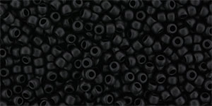 (image for) TOHO Size 8/o Round Seed Bead-Semi-Glazed Black. 8T2612F-100