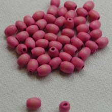 (image for) 5x3mm Wood Oval-Pink