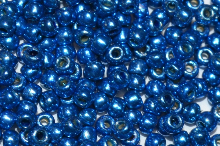 (image for) TOHO Size 8/o Round Seed Bead-Royal Blue Galvanized PermaFinish. 8TPF585-100