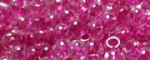 (image for) TOHO Size 11/o Round Seed Bead-Hot Pink Lined Crystal Transparent. 11T350-250