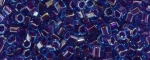 (image for) TOHO Size 8/o Hexagon Shape Seed Bead-Purple Lined Sapphire * 100 Gram Bag