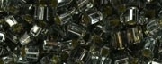 (image for) TOHO Size 11/o Triangle Shape Seed Bead-Dark Black Diamond Silver Lined * 100 Gram Bag