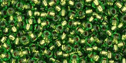 (image for) TOHO Size 11/o Round Seed Bead-Copper Lined Olivine Transparent. 11T742-100