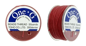(image for) TOHO One-G Thread (5 Bobbin's) 50 Yards-Red * PT-17-50-5