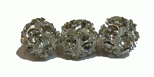 (image for) 6mm Rhinestone Round-Silver/Crystal-100 pack