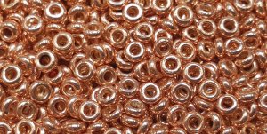 TOHO 11/o Demi Precision Round Seed Bead, Rose Gold Galvanized PermaFinish, color #11TD-PF551-50 (image for) TOHO 11/o Demi Precision Round Seed Bead, Rose Gold Galvanized PermaFinish, color #11TD-PF551-50